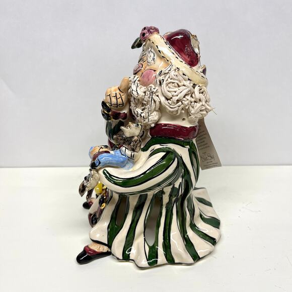 Blue Sky Clayworks Heather Goldminc Santa Tea Light - Picture 2 of 11